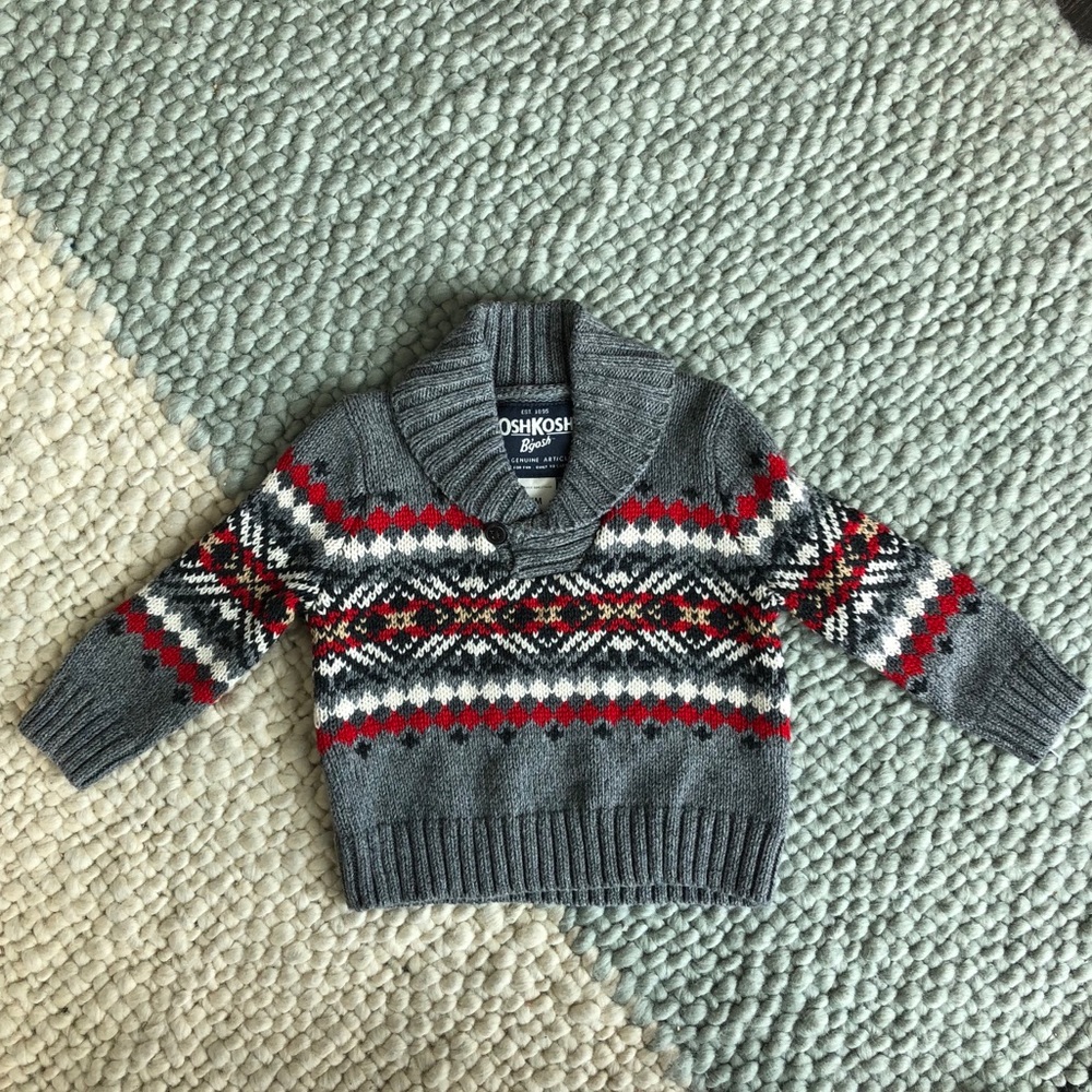 🆕 WOT- Baby boy pullover holiday sweater ⛄️